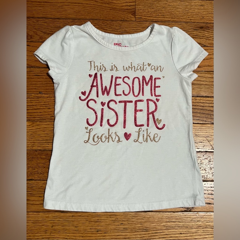 Epic Threads White 'Awesome Sister' Kids T-Shirt